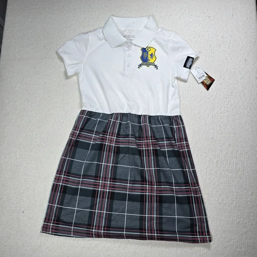 NWT Beetlejuice Girls Northanger School Dress Uniform Size L 10/12 Costume